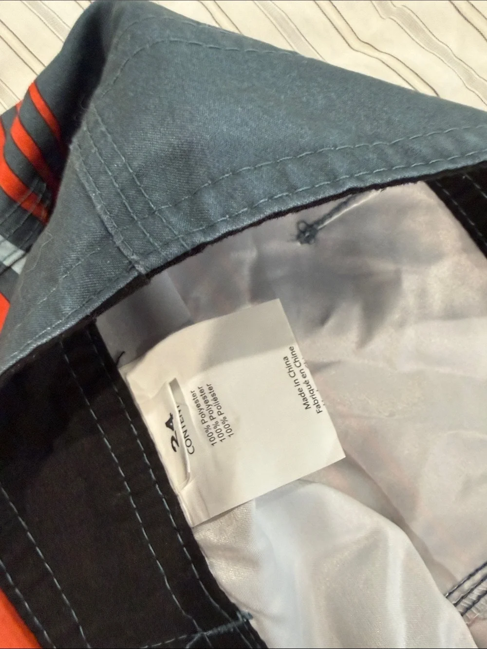 O'Neill Blue, Orange & Yellow Striped Kids Swim Trunks